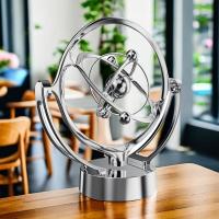Modelo De Rotación Magnética Wobbler Tierra Movimiento Perpetuo Decoración De Escritorio Única Orbe Planetaria USB Regalo - details 8