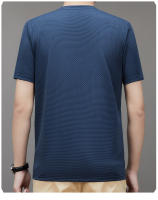 Camiseta De Hombre De Seda De Hielo Bambú Para Verano High End Base Superior Ropa Casual Transpirable Y De Secado Rápido - details 13