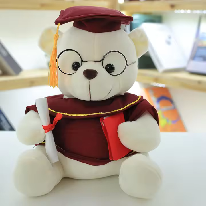 Oso De Peluche Doctor Graduado 18cm Juguete Divertido Para Decoración Del Hogar Regalo De Graduación Kawaii Para Adultos Y Niños - 1