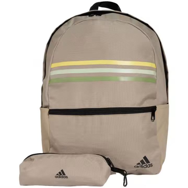 Mochila Adidas Classic Horizontal 3 Stripes para unisex en color beige - 1