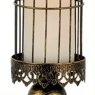 Bodas vintage en jaula de pájaros, mesas de boda decorativas, adornos shabby chic para Navidad, vela tallada de hierro forjado negro - 1