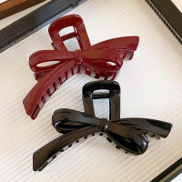 1/2 Pcs Clip De Pelo Acrílico Con Lazo Y Patrón Geométrico Para Mujer Accesorios De Cabeza Retro Para Updo Clips De Tiburón - details 11