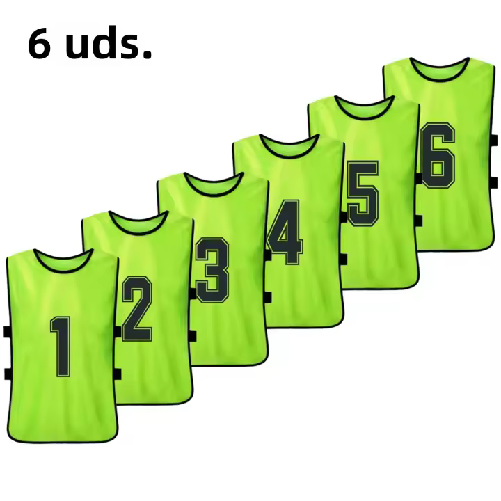 6PCS/2PCS Chalecos De Fútbol Para Adultos Y Jóvenes Rápidos De Secado Uniformes De Equipo De Fútbol Para Entrenamientos Y Partidos De Práctica Con Números - 1