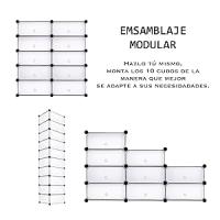 T-Lovendo Zapatero Cubos TLV-AM-PSC101 Modular - Organizador de Zapatos con 10 Estantes Cajones Apilables - details 1