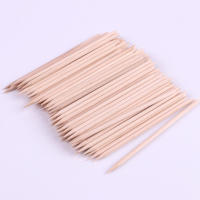 50/100pcs Palillos De Madera Para Cutícula Orange Doble Extremo Herramienta De Arte De Uñas Y Pelos De Pies Para Manicura Y Pedicura - details 1