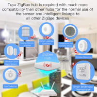 Sensor De Temperatura Y Humedad Inteligente ZigBee MoesHouse Con Control Por App Tuya Luz De Iluminación Ajustable Y Detector De Temperatura - details 9