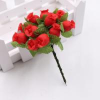 12pcs Bouquet De Flores Artificiales Rosa De Seda De 2cm Para Decoración De Boda DIY Scrapbook Wreath Caja De Regalo Y Artesanía - details 8