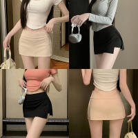 Falda Mini Bodycon Casual Para Mujer Con Abertura Lateral Cintura Alta Estilo Verano Polyester Transpirable A-Line - details 26