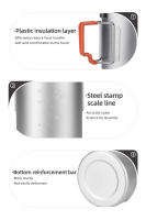 Taza De Camping Tiartisan De Titanio Puro Con Mango Colapsable De Silicona Ultraligera Portátil Para Té Y Café 450ml/750ml - details 7