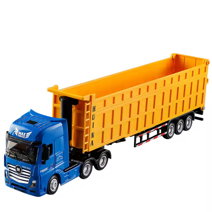 Huina Modelo De Coche De Aleación Camión Grúa 1:50 Vehículo De Ingeniería Simulación Transporte De Contenedores Regalo Para Niños Colección - 1