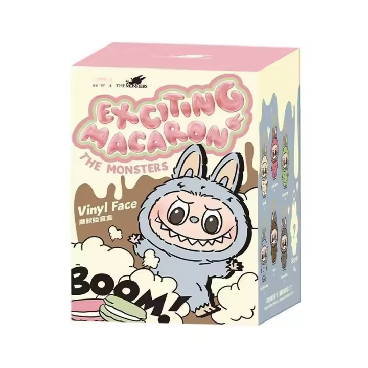 POP MART LABUBU Figura De Colección De Vinilo Macaron Serie Cara Blind Box Juguete De Peluche Colgante Para Juegos De Marina - 1