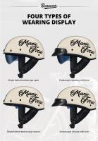 Casco De Motocicleta Retro Para Hombres Y Mujeres Aprobado DOT Con Lente HD Capacidad De Cuatro Estaciones Para Conducción De Scooter - details 18