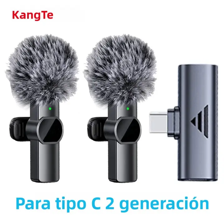 Micrófono Lavalier Inalámbrico Para Celular Reducción De Ruido Portátil Audio Video Entrevista En Vivo Grabación Para iPhone Tipo C Micrófono - 1