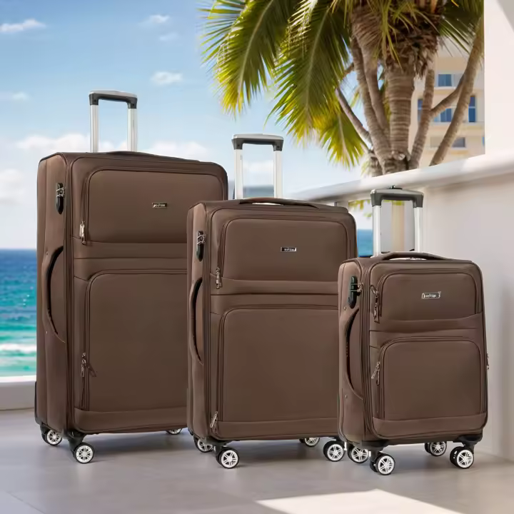 S7 STAR Juego de maletas de 3 piezas blandas de gran capacidad,Cabina Trolley Expandible 20+28+32 pulgadas con 4 Ruedas Giratorias 360°, Conjunto Maleta Ligero Seguro - 1