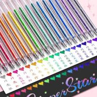 Bolígrafo De Gel Brillante Y Fluorescente Para Estudiantes Y Oficina Bolígrafo Práctico Con Polvo De Lámpara De Quicksand - details 0
