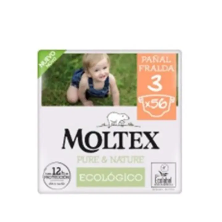 Pañal Moltex Pure & Nature TSLLS 3 (4-10KG) 56 UDS - 1