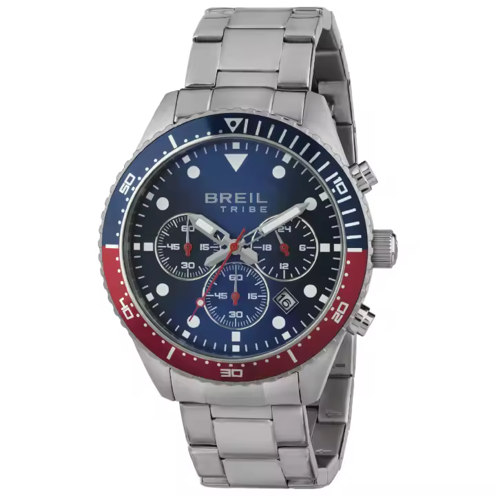 Reloj BREIL SAIL Hombre Esfera Azul Movimiento QUARTZ CHRONOGRAPH y BRACEL SILVER STEEL EW0581 - 1