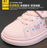 Zapatillas Para Niñas Cuero Sintético Transpirables Zapatos Casuales Para Todas Las Estaciones Zapatillas Blancas Pequeñas Para Niñas - details 1