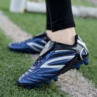 Zapatos De Fútbol Para Hombres Nuevos De Cuero Alto Top Training Cleats Deportivas Respirables Talla True Flywire PU Para Principiantes Outdoor Lawn - details 10