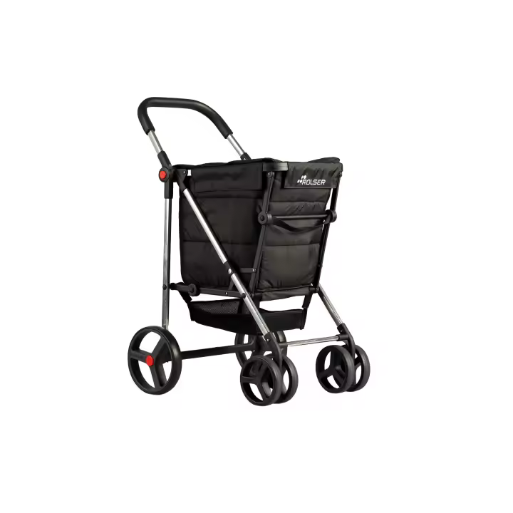 Rolser Carro de Compra Basket Polar Todoterreno 4 Ruedas 2 Giratorias Plegable - Color Negro - 1
