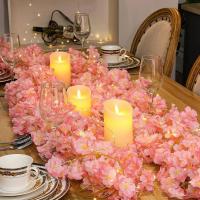 Guirnalda De Flores Artificiales Con Luces De Hilo 20LED 2M Cherry Blossom Para Decoración De Bodas Fiesta Dormitorio - details 6