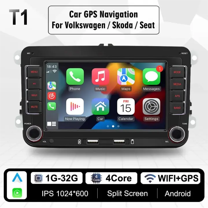2Din Car Radio Android for Volkswagen Golf 5 6 Polo Passat B6 B7 CC Skoda Jetta Universal Multimedia Carplay Wifi GPS Navigation - 1