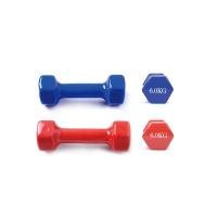 Set de 2 pesas mancuernas deportivas hexagonales para fitness de diferentes pesos 0.5kg a 6kg y de color rojo o azul - details 6