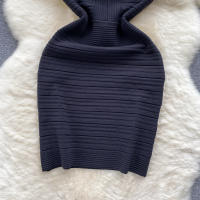 Vestido Bodycon Sin Mangas De Cuello V Blanca Para Mujer REALEFT Elegante Y Casual De Verano Con Ajuste Corporal Mini - details 23