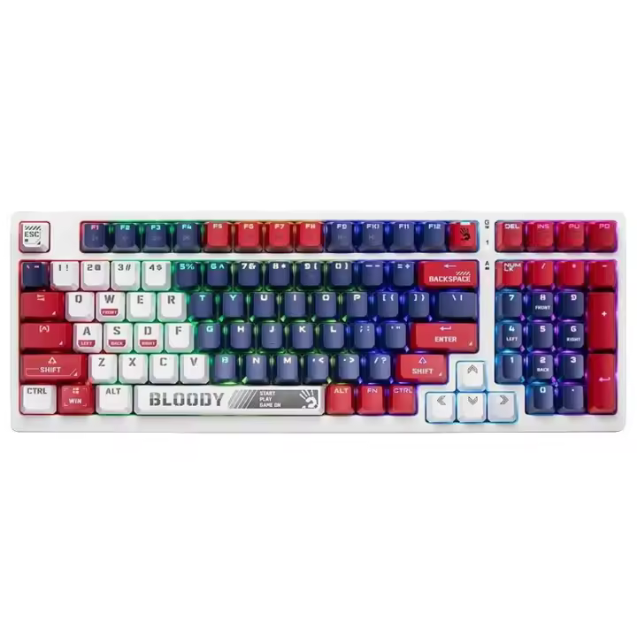 Teclado mecánico A4TECH BLOODY S98 USB Sports Navy (BLMS Red Switches) A4TKLA47263 - 1