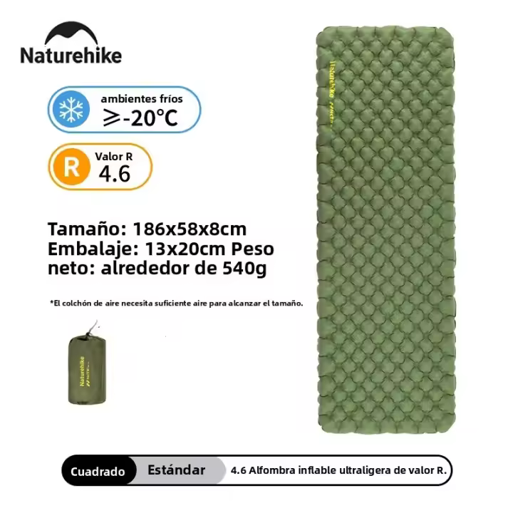 Nueva Manta De Acampar Naturehike 2024 Ultraligera Plegable Para Playa Y Senderismo Con Alto R-Value 4.6 Matrícula Exterior Inflable PVC Para Actividades Al Aire Libre - 1