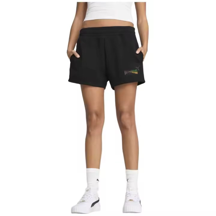 Pantalon Corto Puma Love United para mujer en color negro - 1