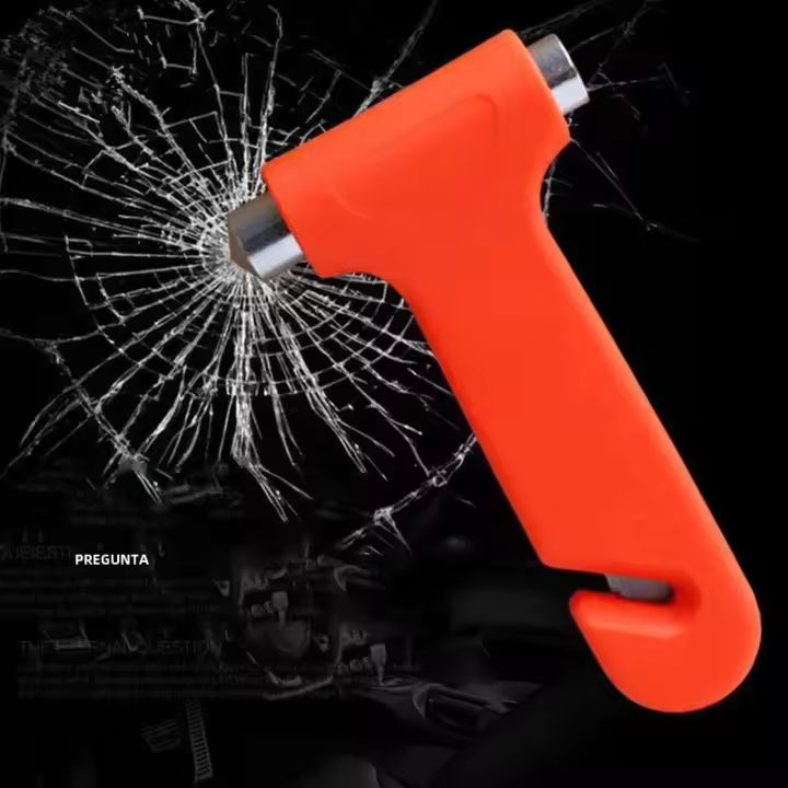 Herramienta De Emergencia Para Coche Martillo De Seguridad Para Romper Ventanas Herramienta De Rescate Para Romper Vidrio Y Salida De Emergencia Con Cinturón De Seguridad - 1