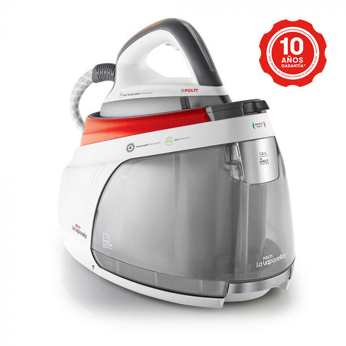 Polti La Vaporella XM84C  Centro de planchado a vapor con caldera de 7,5 bar, sin mantenimiento, autonomía ilimitada, steam pulse 480 g, 4 programas