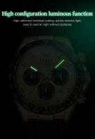 Reloj De Hombre OLEVS En Oro Con Correa De Silicona Luminoso Impermeable Lujo Multifuncional Crónomo Fase De La Luna Reloj De Cuarzo - details 4