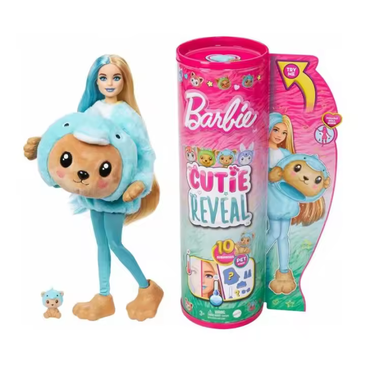 BARBIE CUTIE REVEAL DISFRACES OSITO-DELFIN DE MATTEL - 1