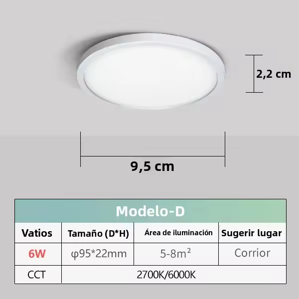 Lámpara De Techo LED Ultra Delgada MARPOU 2.2CM 24W 18W 13W 9W Decoración Moderna Para Dormitorio Sala De Estar Cocina 110V 220V - 1