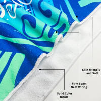 Toalla de playa de microfibra con estampado de varios tamaños y absorbente para surf. - details 2