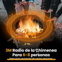 Barbacoa 2 en 1 de Camping, Carbón y Leña Portátil Con 2 Asas y Parrilla Giratoria de 360°, Plegable de Acero Inoxidable Para Viajes, Fiesta, Hoguera - details 1