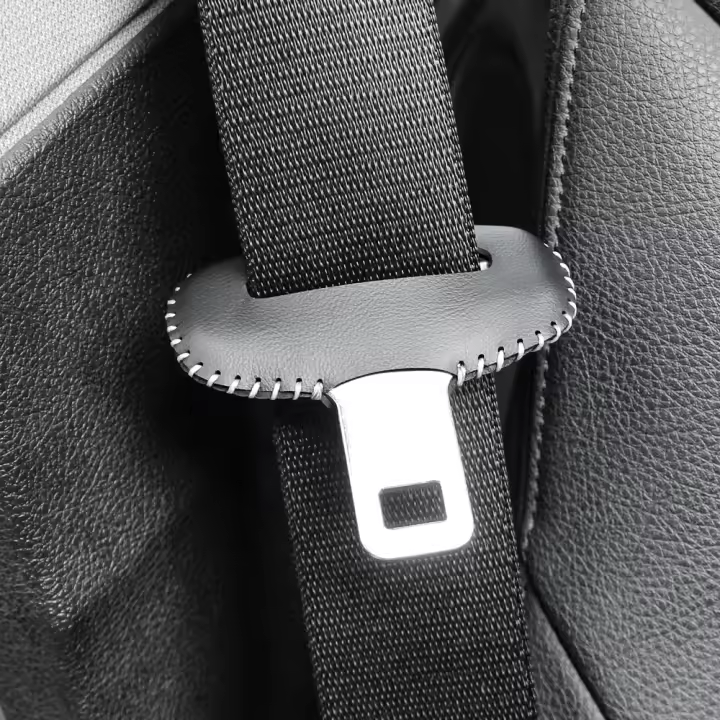 Protector De Cierre De Cinturón De Seguridad Para Coche En Cuero Accesorio De Interior Anti-Rasguños Y Anti-Scratch - 1