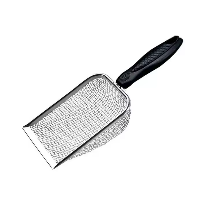 Shovel De Acero Inoxidable Para Gatos Herramienta De Limpieza De Orina Y Feces De Mascotas Pequeñas Con Agujeros Finos Para Filtrar - 1