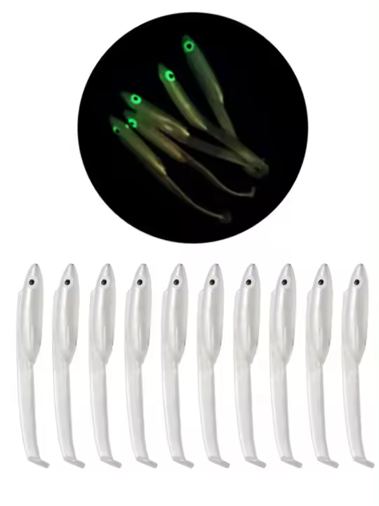 MrLurion Señuelo De Pesca De Sapo Realista 6cm 0.7g 10 Piezas Artificial Plástico T-tail Wobbler Swimbaits Para Pesca En Río Y Lago - 1