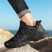 Zapatos De Senderismo Para Hombres HIKEUP Zapatillas De Trekking Para Montañismo Suela De Goma Duradera Deportes Al Aire Libre Talla Verdadera Para Principiantes Mesh Transpirable Color Negro Verde Gris - details 11