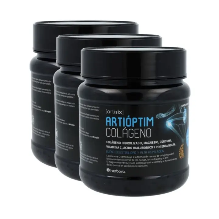 Herbora Pack 3 Botes Artioptim Colágeno 350 gramos - 1