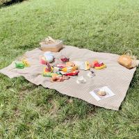 Rde Picnic Outdoor Tapete Plegable Gingham Manta De Picnic Reutilizable Lavable Máquina Estilo Pastoral Poliéster/Celulosa Trenzado - details 3