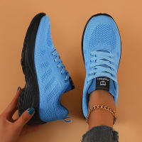 Zapatillas De Correr Casual Para Mujer Transpirables Ligeros Con Plataforma Y Cordones Zapatos Deportivos De Camuflaje Para Caminar Al Aire Libre - details 3