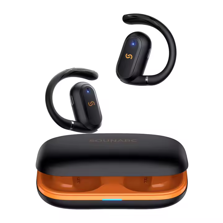 OWS Auriculares Bluetooth SOUNARC QS01, 12 Horas de Diversión, Graves Cautivadores, Diseño de Oído Abierto, Ajuste Ergonómico, Ideal para Música al Caminar y Llamadas en Reuniones - 1