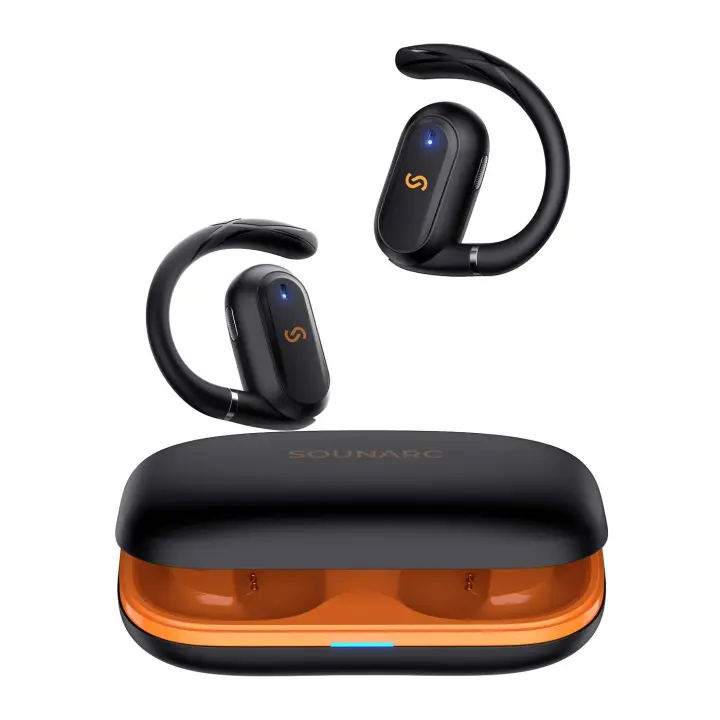 OWS Auriculares Bluetooth SOUNARC QS01, 12 Horas de Diversión, Graves Cautivadores, Diseño de Oído Abierto, Ajuste Ergonómico, Ideal para Música al Caminar y Llamadas en Reuniones - 1