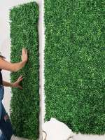 1PC Panel De Decoración De Pared Con Hierba Artificial Verde Plástica Falsa Hoja De Árbol Para Jardín Jardín Decoración De Hogar - details 0