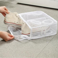 Bolsa De Limpieza Para Zapatos Portátil Malla Para Máquina De Lavado Antideformación Con Cierre De Cremallera Para Viajes Almacenamiento De Ropa Y Zapatos - details 3