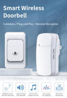 Interfono Inalámbrico Exterior Con 38 Melodías Resistente Al Agua 150m De Alcance Kit De Campana De Puerta Para Casa Chime Welcome - details 0
